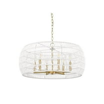 Wry Lighting Ellie 6-light Chandelier in Modern Brushed Gold