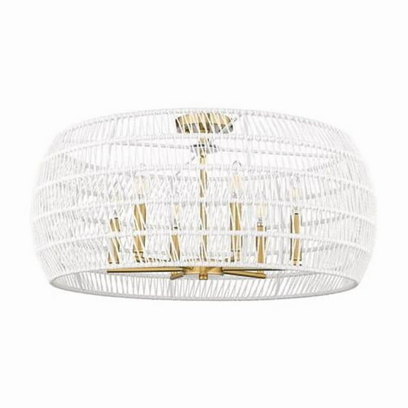 Wry Lighting Ellie 6-light Semi-Flush Mount in Modern Brushed Gold
