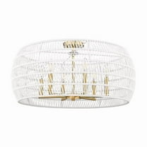 Wry Lighting Ellie 6-light Semi-Flush Mount in Modern Brushed Gold