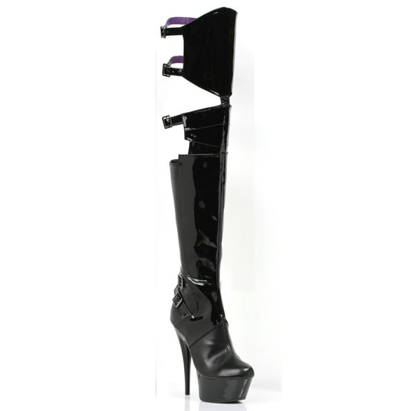 Ellie 609-FELICIA 6" Pointed Stiletto Heel Thigh High Stretch Boots
