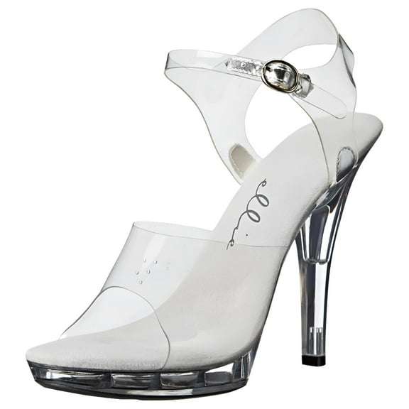 Ellie Brook Womens Clear Open Toe Platform Shoe - Size 8