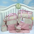 thumbnail image 1 of Ellie & Luke Tote Diaper Bag, Puppy, Pink, 6 Piece Set, 1 of 8