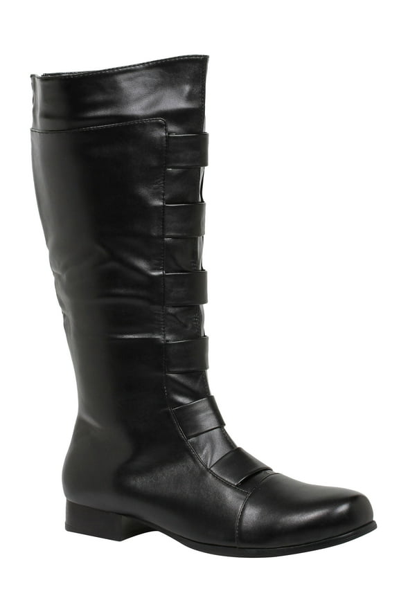Ellie Men's Shoes Riding Boots Knee High, Round Toe Black