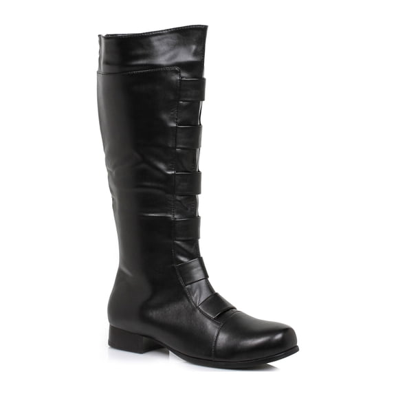 Ellie Men's Shoes Riding Boots Knee High, Round Toe Black