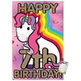 thumbnail image 1 of Ellie Ripberger Unicorn - Happy 7th Birthday Wall Poster, 22.375" x 34", 1 of 3