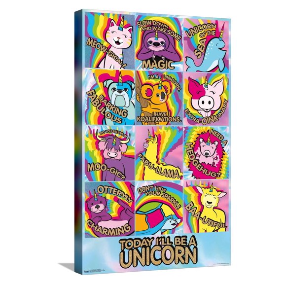 Ellie Ripberger - Unicreatures Canvas Wall Poster, 14.725" x 22.375"