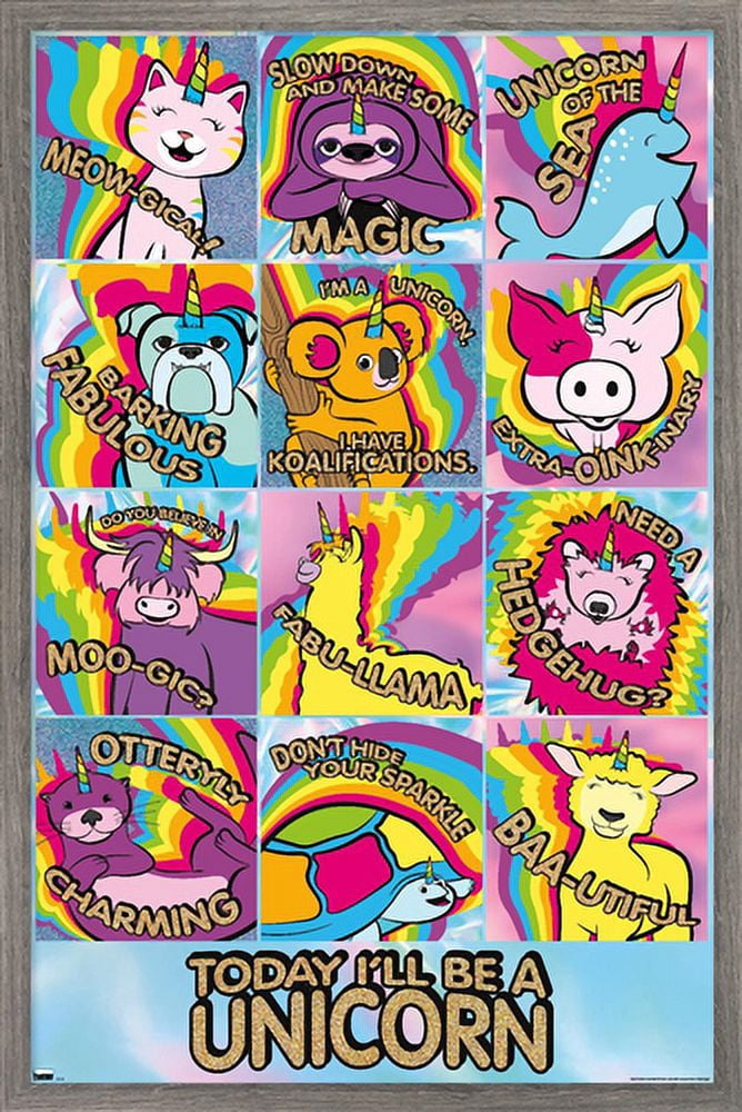 Ellie Ripberger - Unicreatures Wall Poster, 14.725" x 22.375", Framed