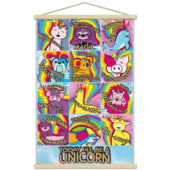 Ellie Ripberger - Unicreatures Wall Poster with Wooden Magnetic Frame, 22.375" x 34"