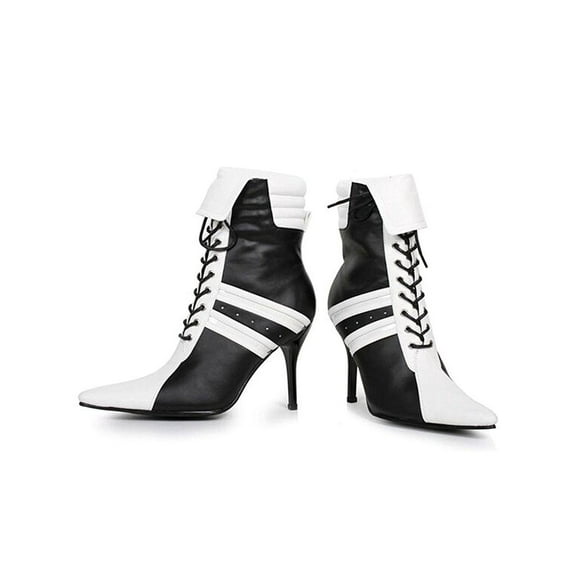 Ellie Shoe E-457-REF 4.5" Heel Ankle Referee Boot 8 / Black