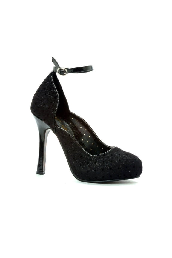 Ellie Shoe E-BP420-MARGO 4" Heel Close Toe Pump. Black / 5
