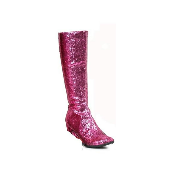 Ellie Shoe E-GOGO-G 3" Heel Glitter Gogo Boot. with Zipper. Fuchsia / 9