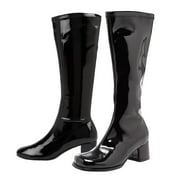 Ellie Shoes 1.75 Inch Heel Black Costume Gogo Boots | Child X-Small Unisex