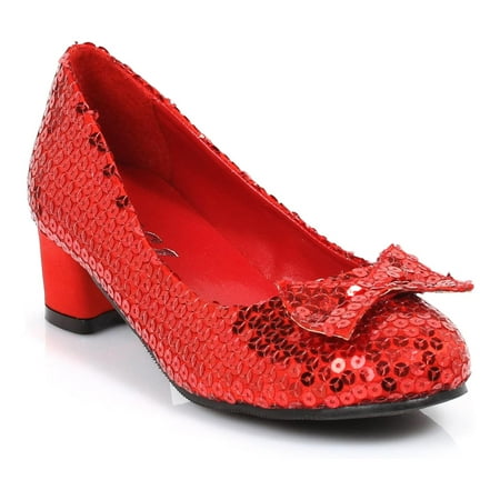 Ellie Shoes Ruby Red Sequin Shoes for Kids, Girls XL