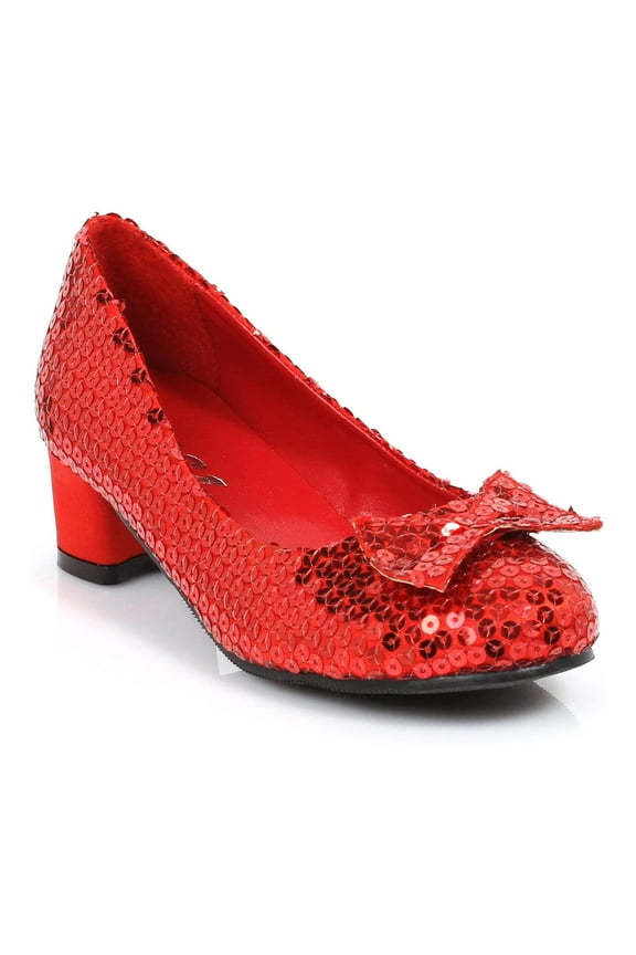Ruby Red Sequin Shoes for Kids, Girls XL