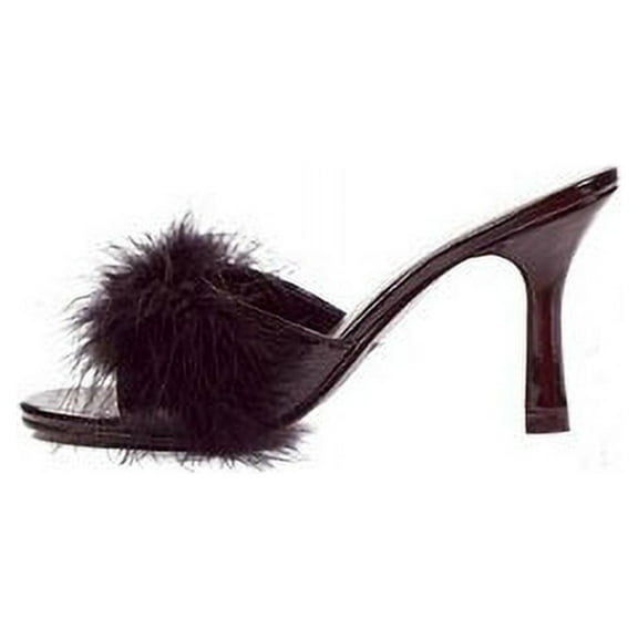 Ellie Shoes 3.5" Heel Maribou Slipper 361-Sasha Black,Pink,Red