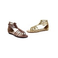 thumbnail image 1 of Ellie Shoes E-015-Rome 0 Gladiator Flat Sandal Brown / 5, 1 of 2