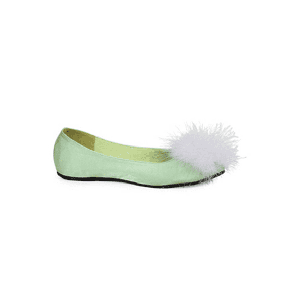 Ellie Shoes E-016-Tinker Flat Satin Pump for Women Green / 8