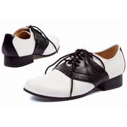 Ellie Shoes E-105-Saddle 1 Heel Womens Saddle Shoe Black/White / 10