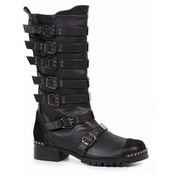 Ellie Shoes E-158-PUNK 1.5" Mens Knee Boot with Dcor M / Brown