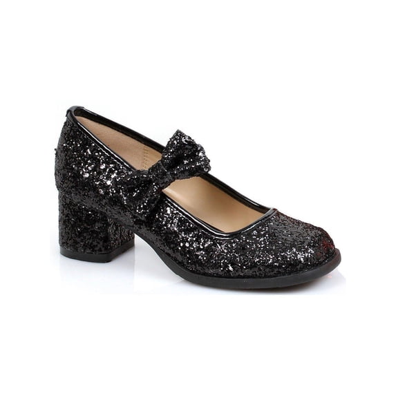 Ellie Shoes E-175-Harmony 1 Heel Red Glitter Maryjane Children Red / S