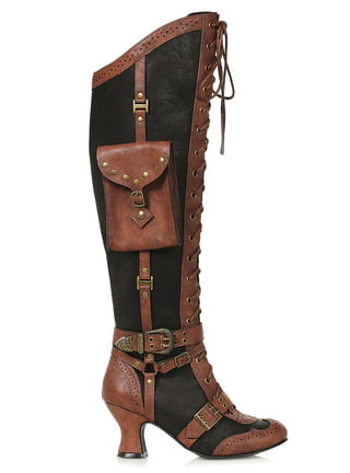 Zunfeo Riding Boot for Women Vintage Steampunk Mid-Calf Victorian