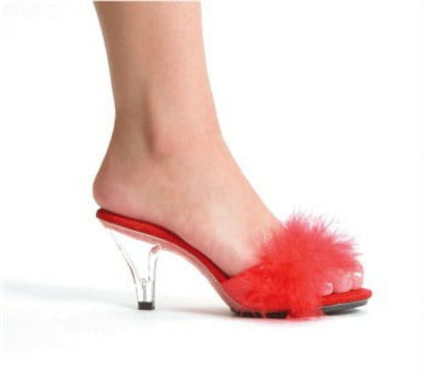 Ellie Shoes Women's Sasha Marabou Slippers - Faux Fur 3-Inch Heel Slides