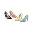 thumbnail image 1 of Ellie Shoes E-418-Annette 4 Decorative Fabric Pump with Rhinestones 5 / Black, 1 of 2