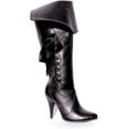 thumbnail image 1 of Ellie Shoes E-418-Pirate 4" Heel Womens Costume Pirate Boot with 3 Ribbons. Black PU / 6, 1 of 8