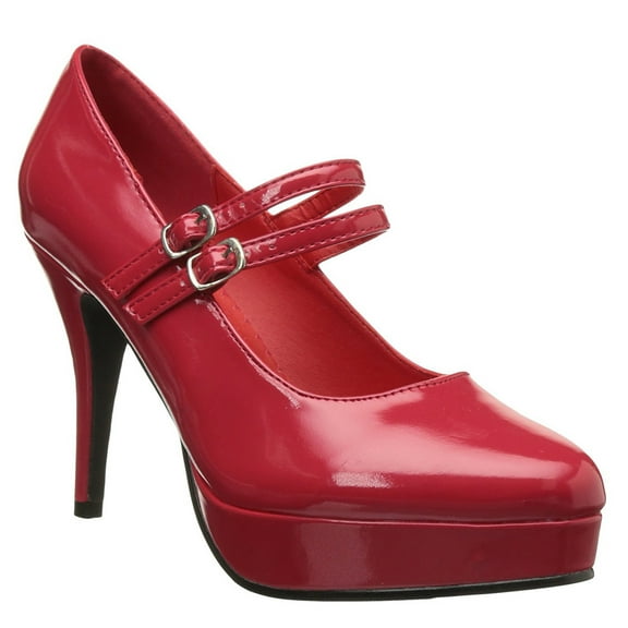 Ellie Shoes E-421-Jane 4" Heel Double Strap Mary Jane Womans Pump 11 / Red