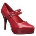 thumbnail image 1 of Ellie Shoes E-421-Jane 4" Heel Double Strap Mary Jane Womans Pump 12 / Red, 1 of 3