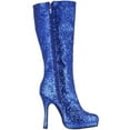 thumbnail image 1 of Ellie Shoes E-421-Zara 4 Knee-High Boot with Glitter Blue / 8, 1 of 8