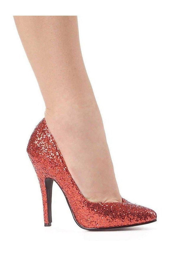 E-511-Glitter 5" Glitter Womens Pump. 5 / Red Glitter