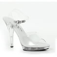 thumbnail image 1 of Ellie Shoes E-521-Brook-W 5" Heel Clear Womens WIDE Width Sandal. Clear / 8, 1 of 7