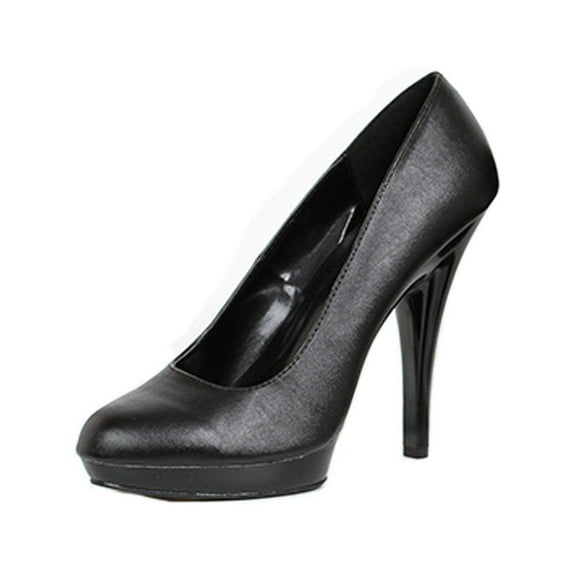 Ellie Shoes E-521-Femme-W 5" Heel Womens WIDE Width Pump. Black PU / 9