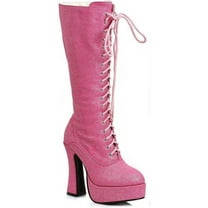 Ellie Shoes E-557-Foxy 5 Inch heel Womens Costume Shimmer Lace-Up Boot. 8 / Pink