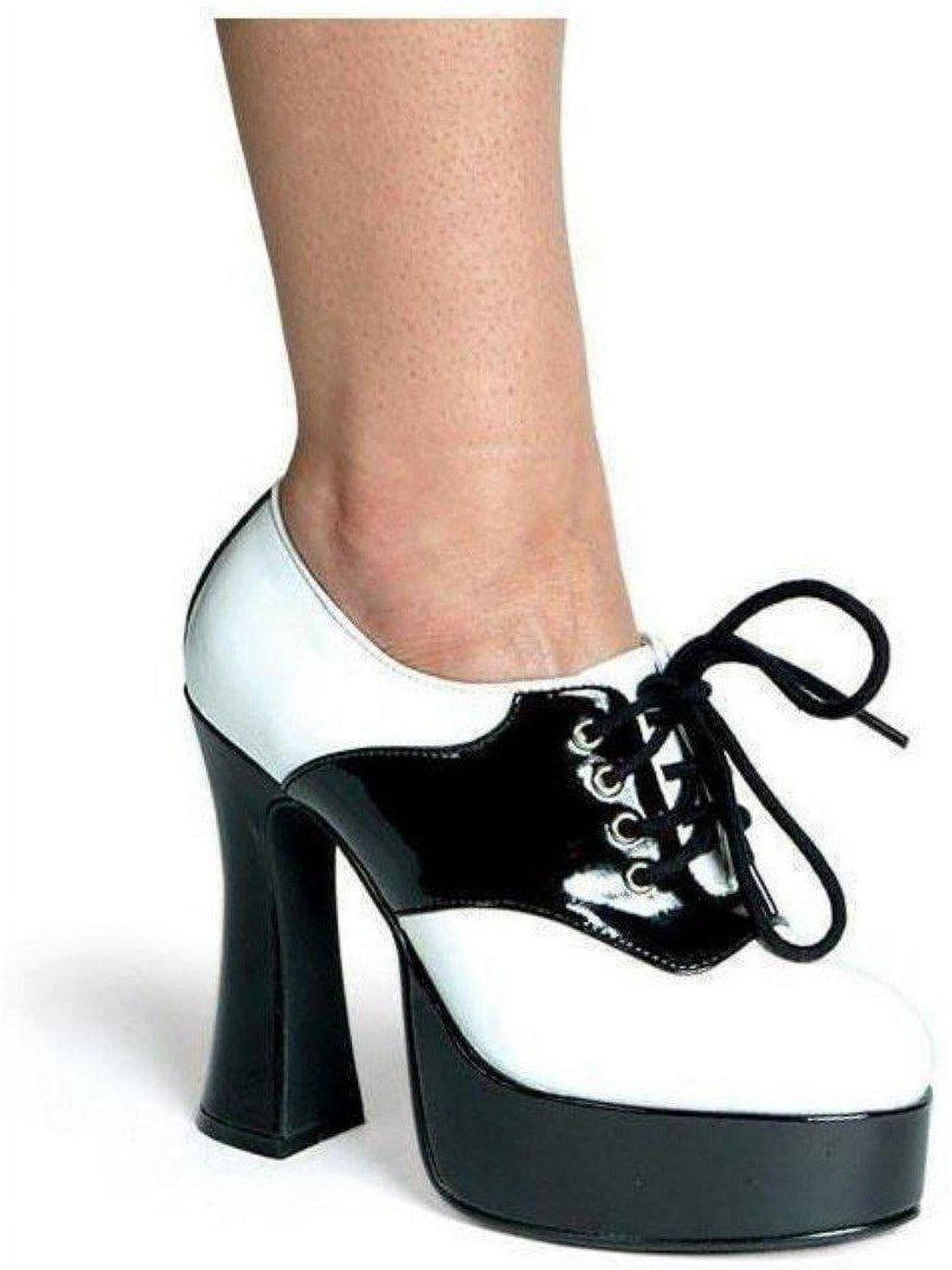 Ellie Shoes E-557-Saddle 5 Chunky Heel Saddle Shoe Black Ellie Shoes E-557-Saddle 5 Chunky Heel Saddle Shoe Black