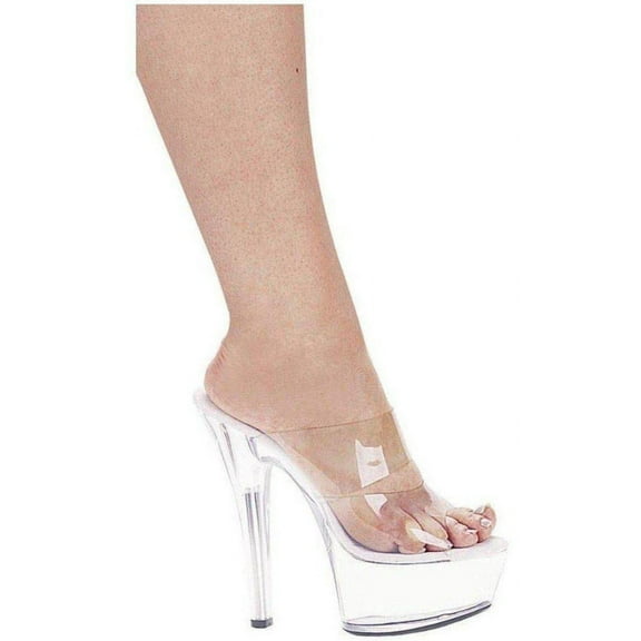 Ellie Shoes E-601-Coco 6" Heel Clear Womens Sandal. 6 / Clear