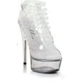 thumbnail image 1 of Ellie Shoes E-609-Amber 6" Heel Womens Peep Toe Stilleto With Clear Platform. Black / 12, 1 of 2