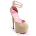 thumbnail image 1 of Ellie Shoes E-609-Curissa 6 Breast Cancer Awareness Shoe 5 / Tan, 1 of 4