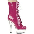thumbnail image 1 of Ellie Shoes E-609-Diana 6" Womens Pointed Stiletto Ankle Boot With Inner Zipper. 12 / Fuchsia, 1 of 2