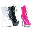 thumbnail image 1 of Ellie Shoes E-609-Diana 6" Womens Pointed Stiletto Ankle Boot With Inner Zipper. 5 / Fuchsia, 1 of 2
