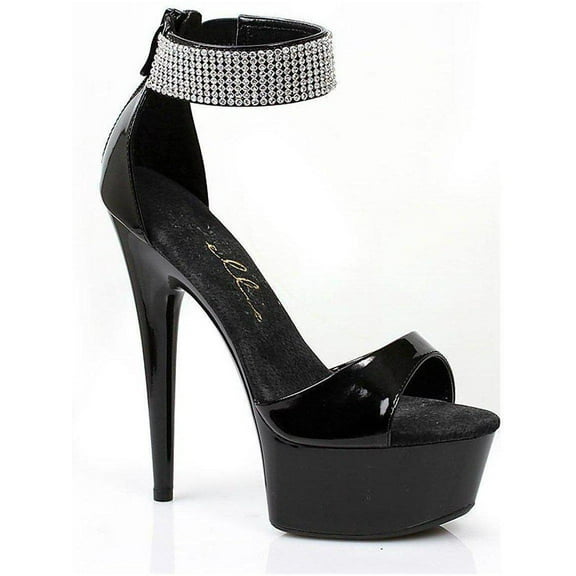 Ellie Shoes E-609-Haven 6" Heel Womens Sandal. 12 / Black