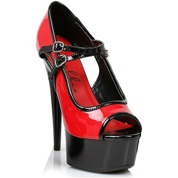 Ellie Shoes E-609-Jet 6" Heel Womens peep toe pump. Fuchsia / 5