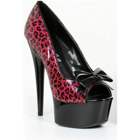 Ellie Shoes E-609-Royce 6" Womens Stiletto With 2" Platform. 7 / Leopard