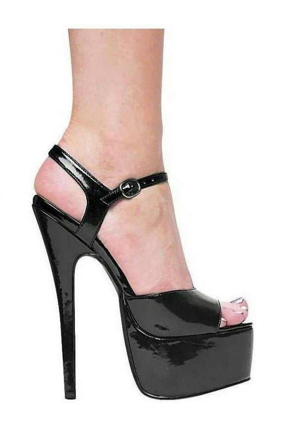 Shoes E-652-Juliet 6.5" Stiletto Heel Womens Sandal. Black / 5