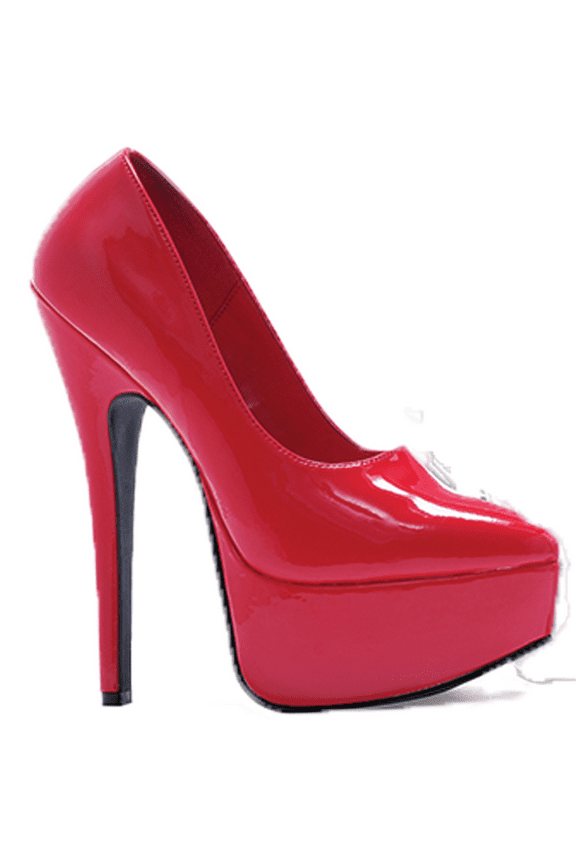 E-652-Prince 6.5" Stiletto Heel Womens Pump. Red / 8