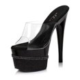 thumbnail image 1 of Ellie Shoes E-709-Ester 7 Inch Womens Glitter Rhinestone Sandal. 10 / Black, 1 of 2
