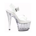 thumbnail image 1 of Ellie Shoes E-709-Ollie 7 Inch Womans Sandal. 11 / Clear, 1 of 2