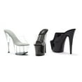 thumbnail image 1 of Ellie Shoes E-709-Vanity 7" Womens Pointed Stiletto Mule. Clear / 9, 1 of 4