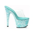 thumbnail image 1 of Ellie Shoes E-709-Web 7 Inch Womens Web Design Mule. 11 / Clear/Baby Blue, 1 of 2